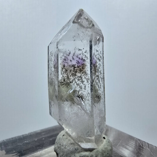 Améthyste fantôme DT, mine Prehnite Point Streep, Goboboseb, Namibie, 28 x 13 x 9 mm 