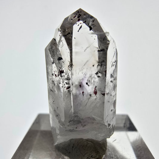Harlequin Phantom Smoky Quartz, Analcim, Prehnite Streep Mine, Namibia 29*12*14mm 