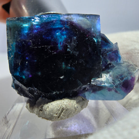 Phantom Fluorite Cube Specimen, Zonal - New Find! Okorusu, Namibia 31*21*19mm 