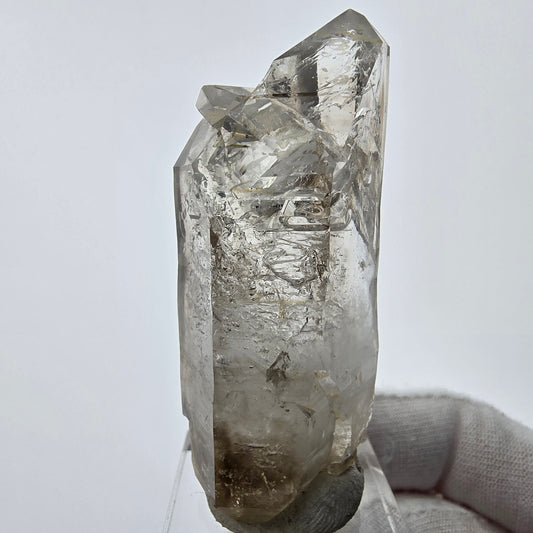 Enhydro Phantom Smoky Quartz Sceptre Tip 3x Bubble Goboboseb, Namibie 61*26*20mm 