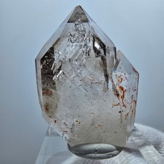 Enhydro Phantom Smoky Quartz Scepter, 2x Bubble Goboboseb, Namibia 35*26*12mm 