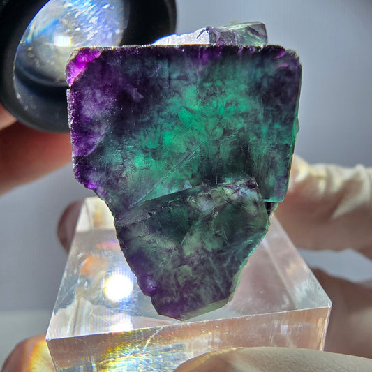 Rare Fluorite Cube Specimen, green purple Okorusu, Namibia 34*32*23mm 