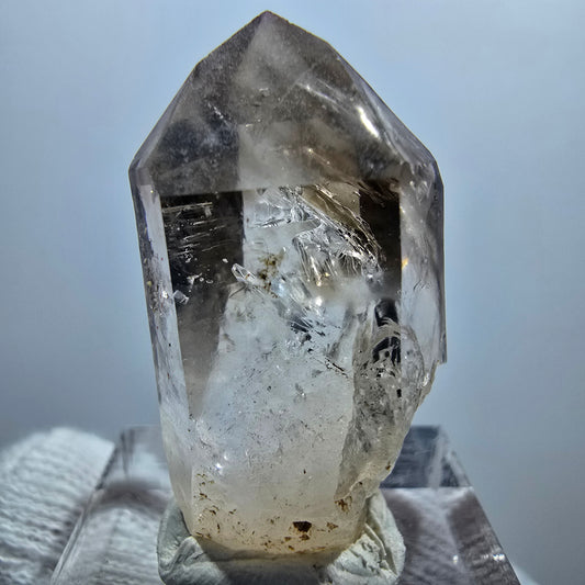 Enhydro Phantom Smoky Quartz Scepter, 2x Bubble Goboboseb, Namibia 34*18*16mm 