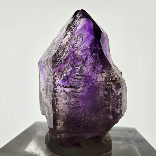 Pointe de sceptre d'améthyste fantôme Enhydro, 1x Bubble Brandberg, Namibie 27 x 17 x 11 mm 