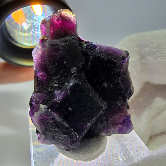 Spécimen de cube de fluorite fantôme, violet Okorusu, Namibie 33 x 22 x 13 mm 