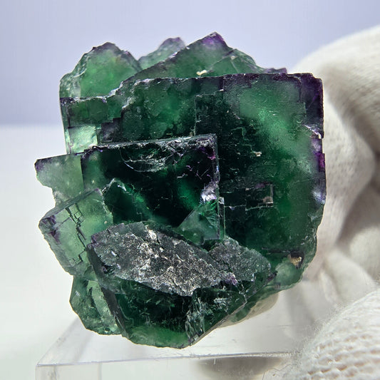 Phantom Fluorit Würfel Stufe parkettiert zonal Okorusu, Namibia 40*32*25mm