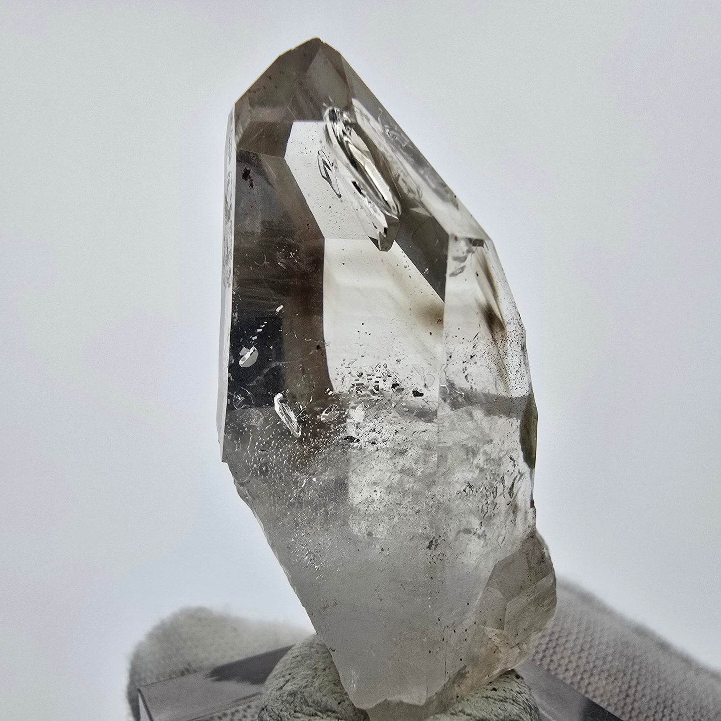 Enhydro Phantom Rauchquarz Zepter Spitze 1x Blase Goboboseb, Namibia 46*22*20mm