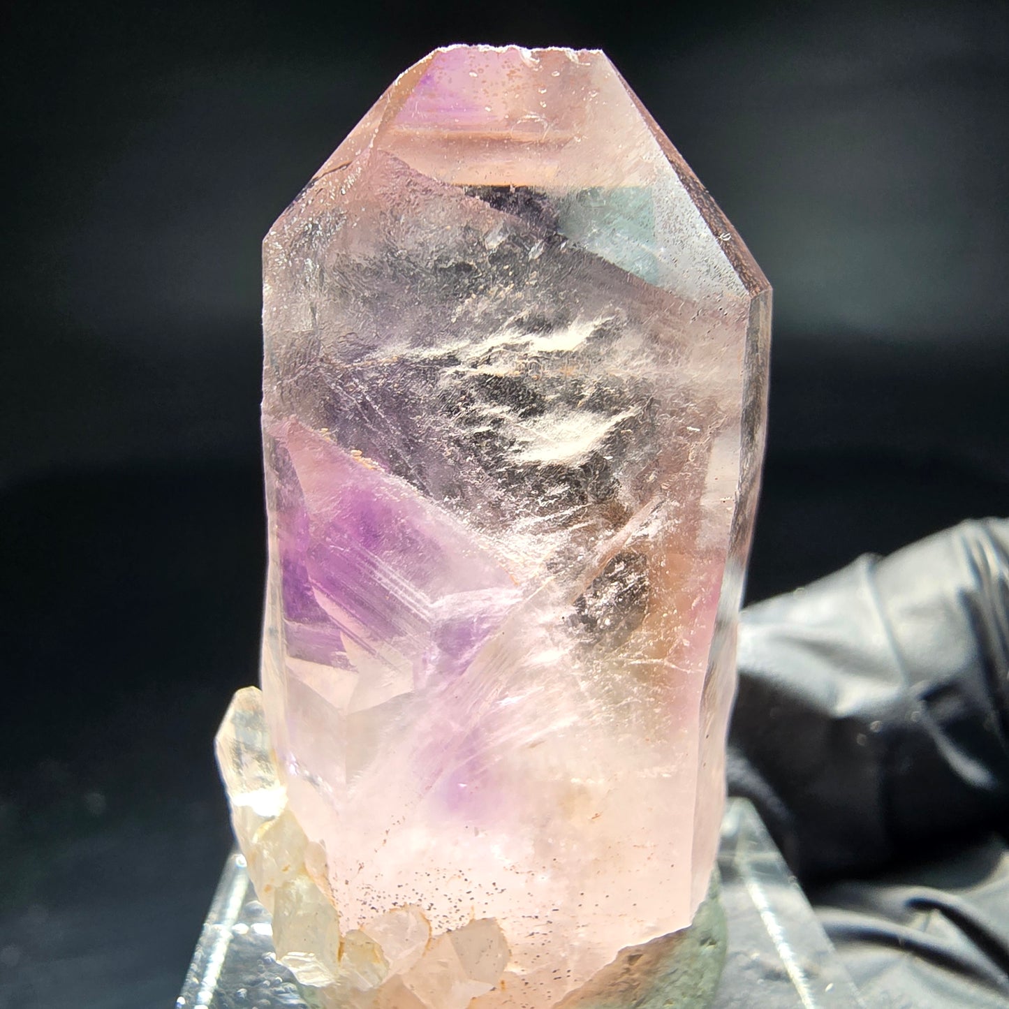Klare Phantom Amethyst Zepter Spitze Goboboseb Namibia 37*22*15mm Sammlung