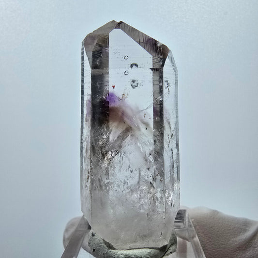 Harlequin Phantom Amethyst with Analcim Streep Mine, Goboboseb, Namibia 50*19*16mm 
