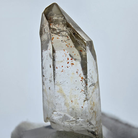 Enhydro Phantom Smoky Quartz Sceptre Tip 2x Bubble Goboboseb, Namibie 40*17*15mm 