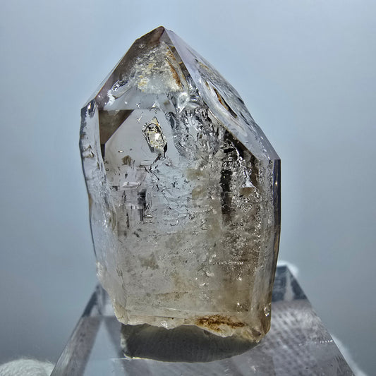 Enhydro Phantom Smoky Quartz Scepter, 1x Bubble Goboboseb, Namibia 33*22*14mm 
