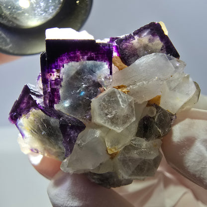 Cubes de fluorite fantôme transparente, spécimen de quartz, Okorusu zonal, Namibie, 37 x 32 x 31 mm 