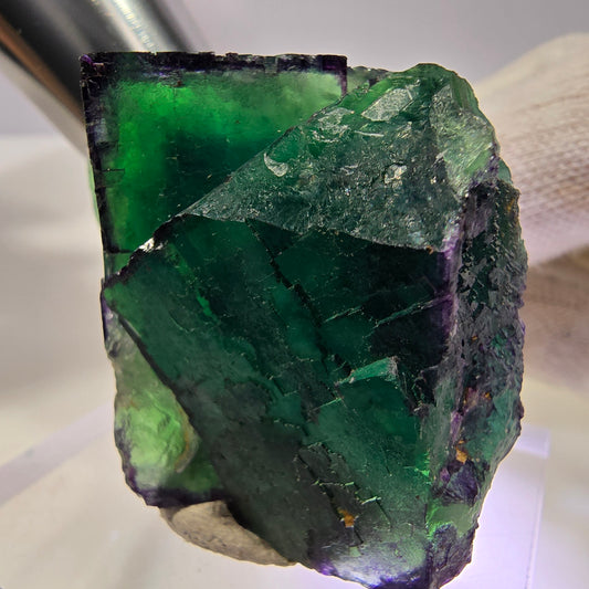Phantom Fluorite cube specimen parquetted zonal Okorusu, Namibia 53*43*21mm 