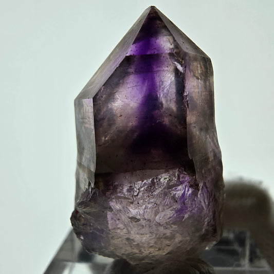 Pointe de sceptre d'améthyste fantôme Enhydro, 1x Bubble Brandberg, Namibie 32 x 17 x 14 mm 
