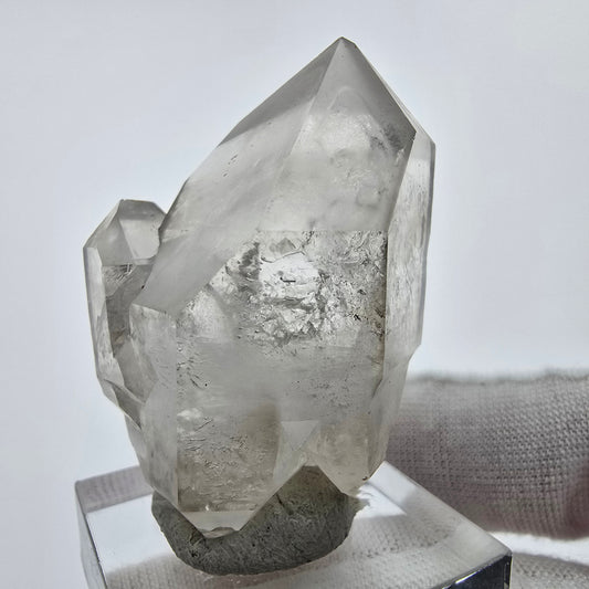 Enhydro Phantom Sceptre à Quartz Fumé Niveau 2x Bubble Goboboseb, Namibie 43*32*21mm 