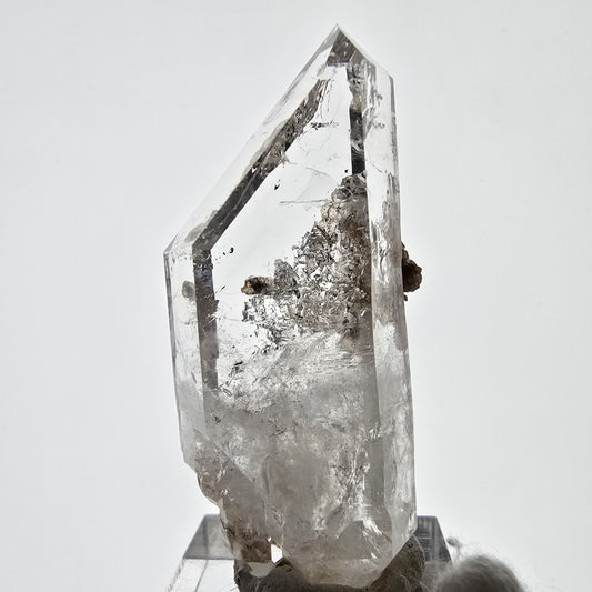 Enhydro Skeleton Smoky Quartz DT Scepter, Calcite 1x Bubble Valentine Pocket Namibia 54*26*19mm 
