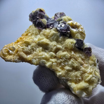 Colorful Phantom Fluorite Cubes Hyalite Muscovite Schorl Erongo, Namibia 67*55*35mm 