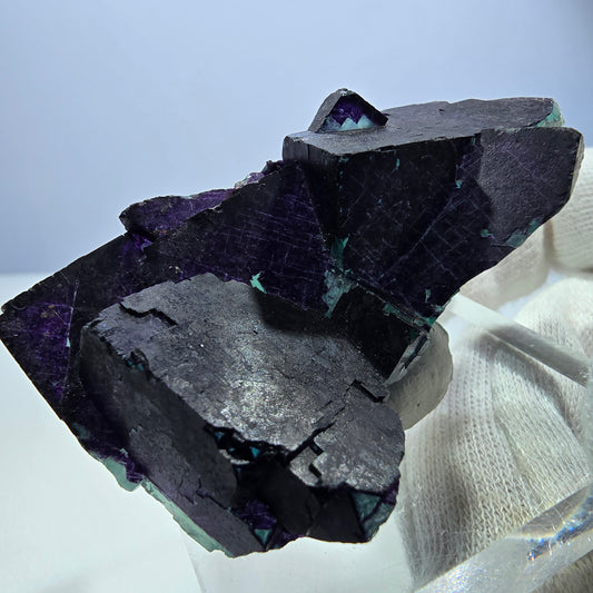 Fluorit Würfel Stufe, parkettiert grün lila 11:11 Angel Pocket Okorusu, Namibia 66*39*24mm