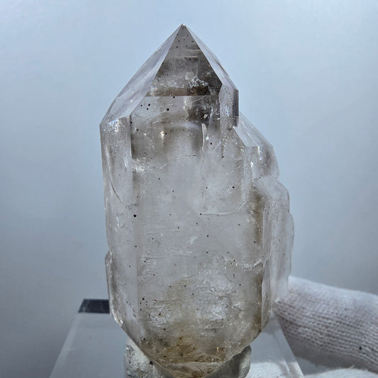 Quartz fumé fantôme DT Sceptre squelette Hématite Valentine Pocket Goboboseb Namibie 64*40*31mm 