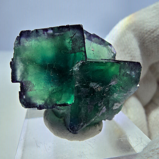Phantom Fluorit Würfel Stufe parkettiert zonal Okorusu, Namibia 28*23*15mm