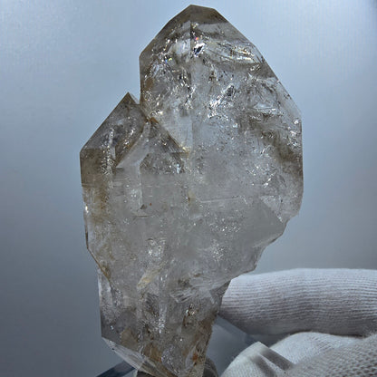 Sceptre DT Enhydro Squelette Quartz Fumé 1x Gobobos de Poche Bulle Valentine. Namibie 88 x 51 x 27 mm 