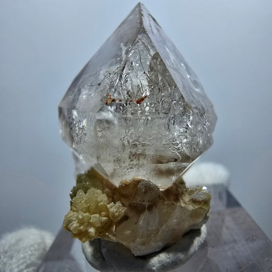 Sceptre en quartz fumé fantôme Enhydro, 1x Bubble Goboboseb, Namibie 33 x 25 x 21 mm 