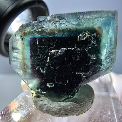 Phantom Fluorite cube parquetted, green purple Okorusu, Namibia 27*22*21mm 