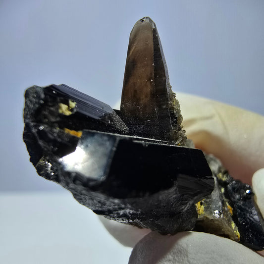 Sym. Tourmaline Schörl, stade de quartz fumé Erongo, Namibie 42*25*20mm 