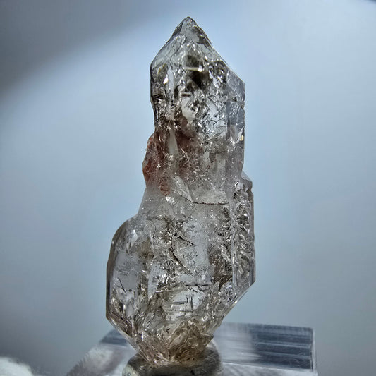 Klare Phantom Rauchquarz Zepter DT Spitze Goboboseb, Namibia 39*15*16mm