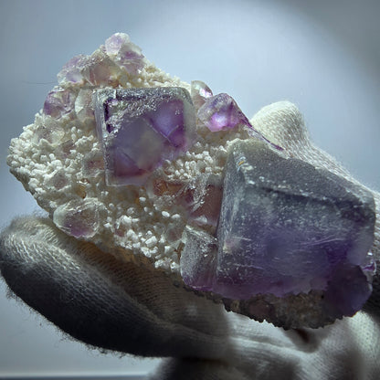 Cube de fluorite fantôme, spécimen de quartz vert violet, Omehane, Namibie, 58 x 3 322 mm 