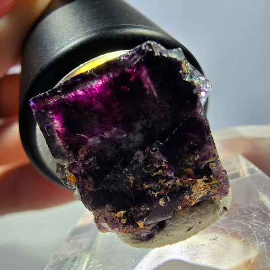 Phantom Fluorit Würfel Stufe, grün lila Okorusu, Namibia 21*20*19mm