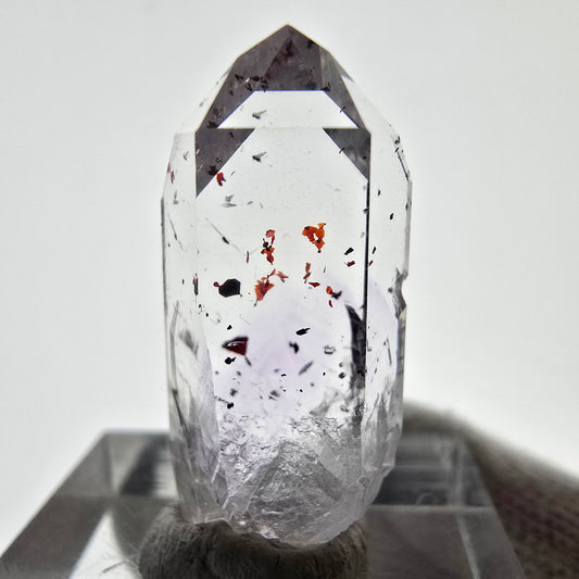 Mine d'améthyste Harlequin Phantom Point Streep, Goboboseb, Namibie, 27 x 13 x 7 mm 