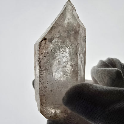 Skeleton Phantom Smoky Quartz DT Scepter, UV Calcite Valentine Pocket, Namibia 95*40*33mm 