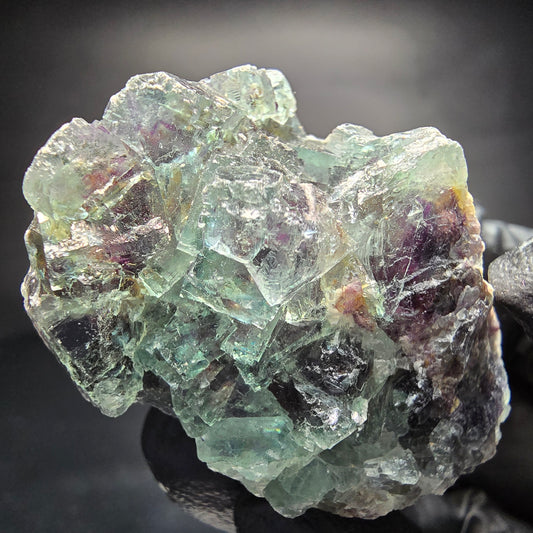 Cube de fluorite fantôme transparent, vert Okorusu, Collection namibie 45x32x32mm
