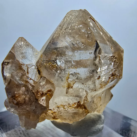 Enhydro Phantom Smoky Quartz Scepter, 1x Bubble Goboboseb, Namibia 25*24*17mm 