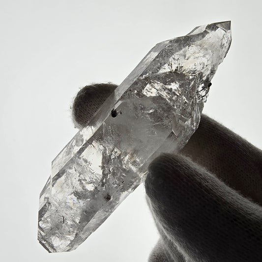 Sceptre DT en quartz fumé squelette Enhydro, 1x pochette Saint-Valentin à bulles, Namibie 76 x 25 x 19 mm 