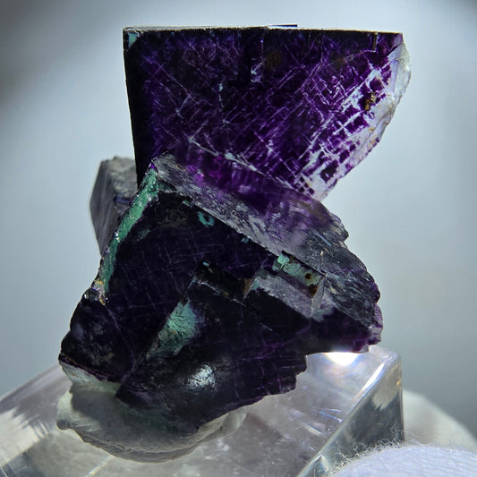 Phantom Fluorit Würfel Stufe 11:11 Angel Pocket, Okorusu Mine Namibia 36*34*17mm