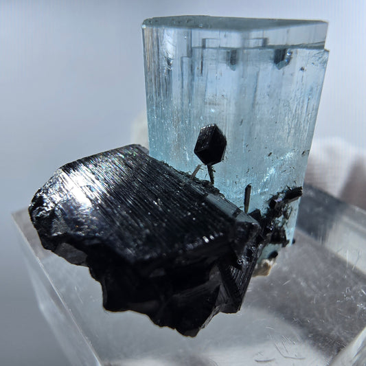 Aigue-marine Setlene, tourmaline Schörl stade Erongo, Namibie 19*21*14mm 