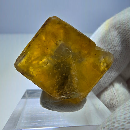 Klarer Phantom Fluorit Würfel, gelb grün Okorusu, Namibia 27*26*15mm