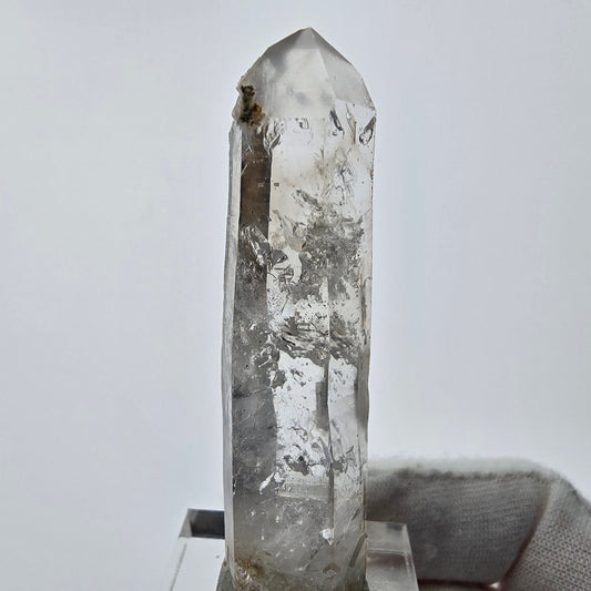 Enhydro Phantom Smoky Quartz Sceptre Tip 2x Bubble Goboboseb, Namibie 61*13*12mm 