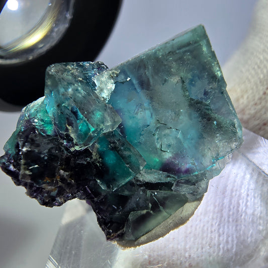 Phantom Fluorit Würfel Stufe, zonal - Neuer Fund! Okorusu, Namibia 23*18*17mm