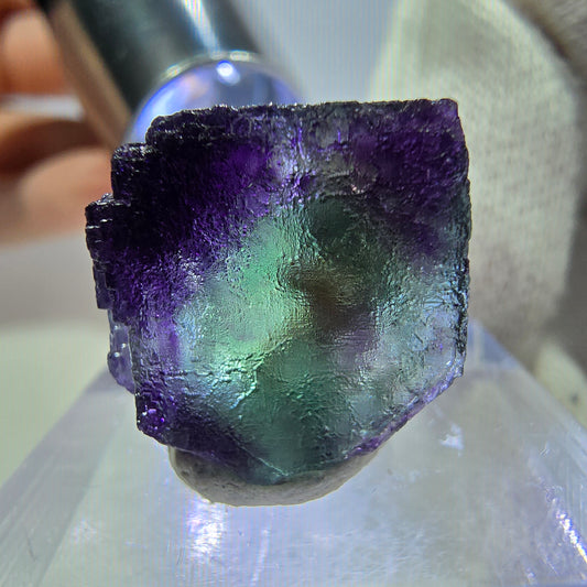Phantom Fluorit Würfel Stufe parkettiert zonal Okorusu, Namibia 16*16*14mm
