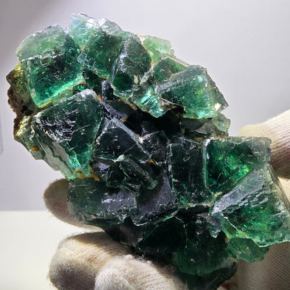 Grand spécimen de cube de fluorite fantôme, parqueté, vert Okorusu, Namibie 101*84*63mm 