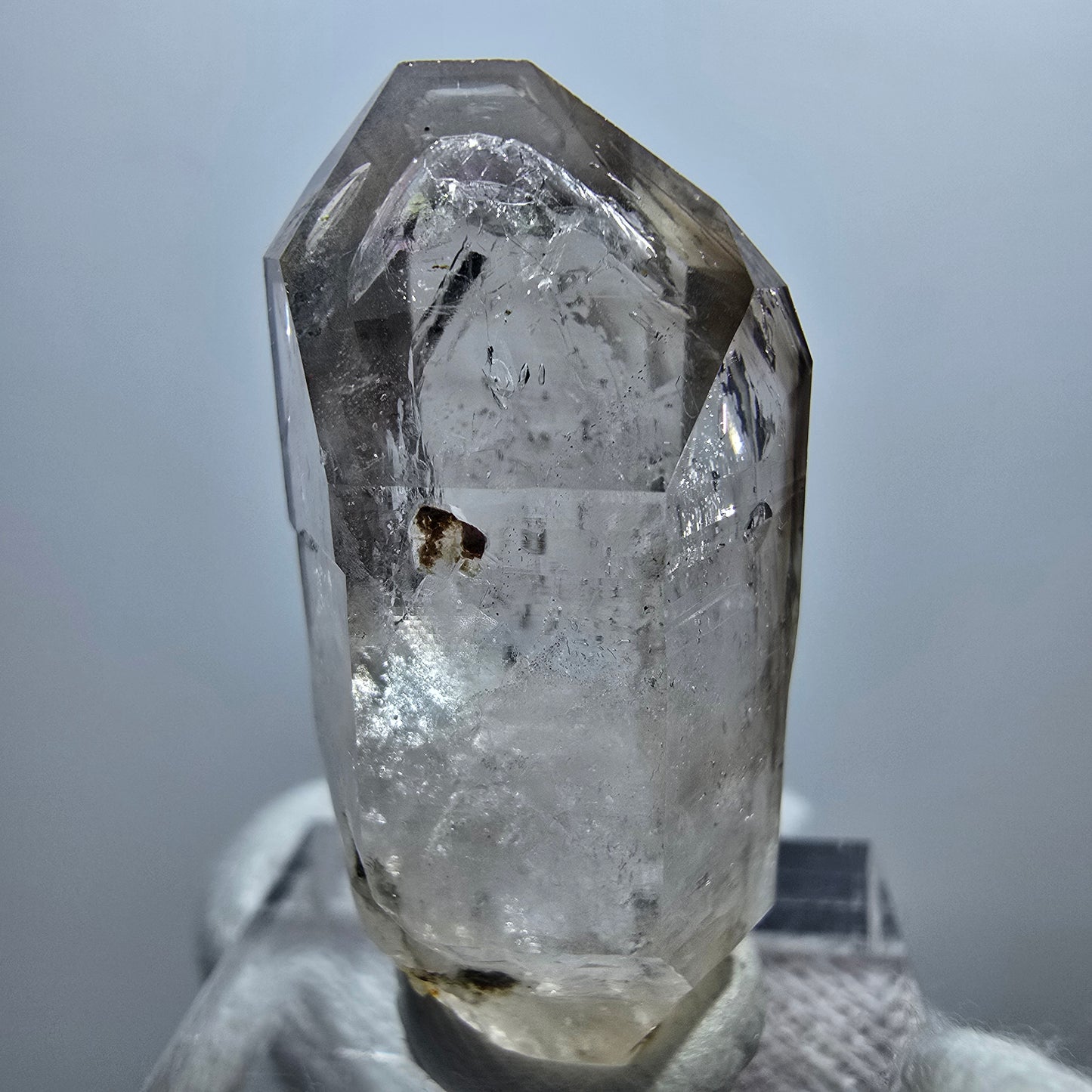 Enhydro Phantom Smoky Quartz Scepter, 1x Bubble Goboboseb, Namibia 36*17*16mm 
