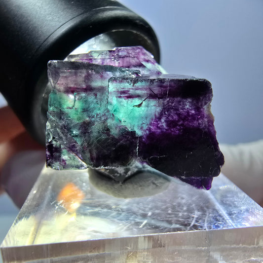 Rare Fluorite Cube Specimen, green purple Okorusu, Namibia 30*18*16mm 