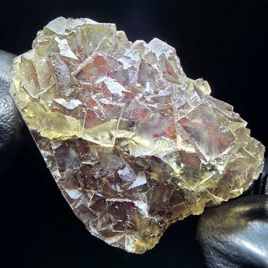Phantom Fluorit Würfel Stufe gelb lila Okorusu, Namibia 44*34*16mm Sammlung