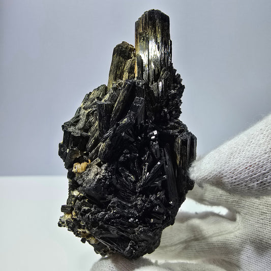 Spécimen rare de tourmaline muscovite Schorl, Erongo, Namibie, 87 x 55 x 35 mm 