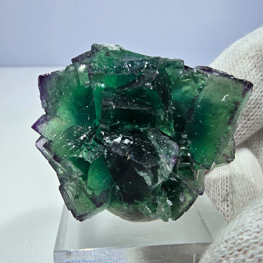 Phantom Fluorit Würfel Stufe parkettiert zonal Okorusu, Namibia 42*34*21mm