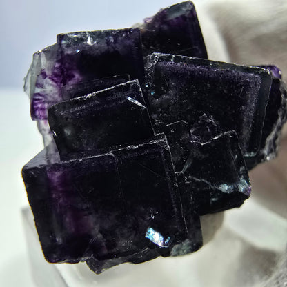 Klare Phantom Fluorit Würfel Stufe zonal grün lila Okorusu, Namibia 33*26*17mm