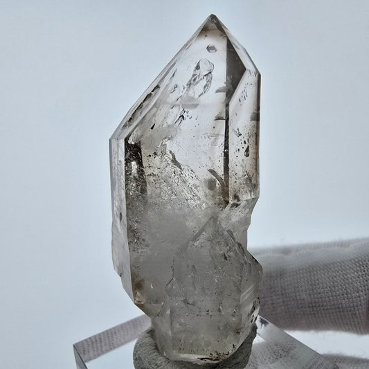 Enhydro Phantom Smoky Quartz Sceptre Tip 2x Bubble Goboboseb, Namibie 50*22*18mm 